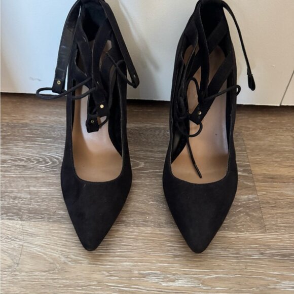 New Look Shoes - New Look Pointed Toes Black Suede Pump Heels 39 EU